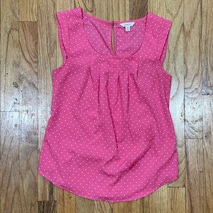 Candie’s XS Pink & White Polka Dot Top
